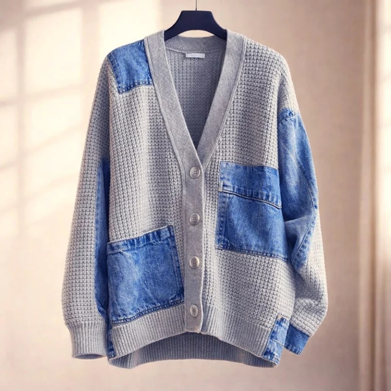 Vespera Women’s Cardigan –  Textured Knit Button Down Cardigan