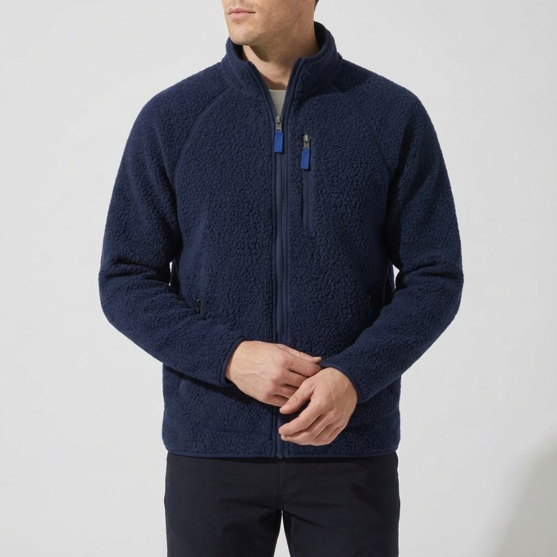 Luigi Men’s Fleece Jacket – High-Pile Sherpa Jacket
