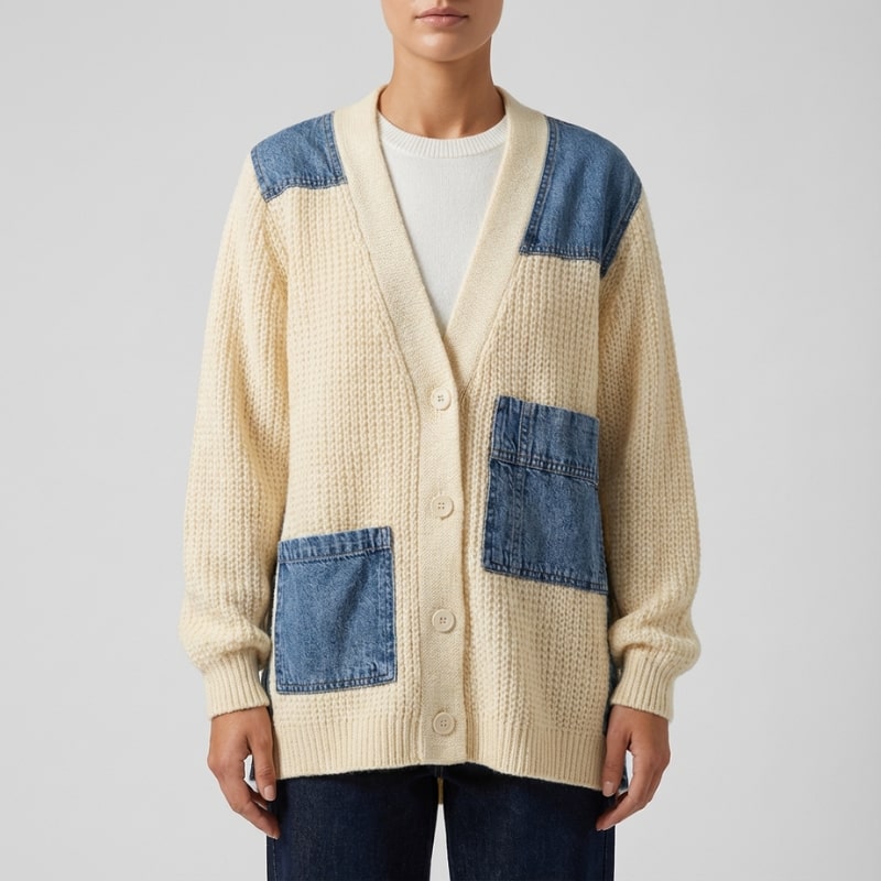 Vespera Women’s Cardigan –  Textured Knit Button Down Cardigan