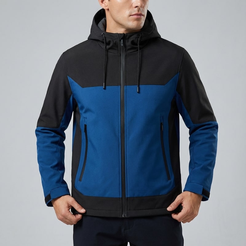 Raven Unisex Softshell Windbreaker Jacket – Lightweight Hooded Zip-Up Outerwear