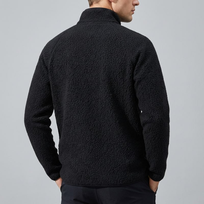 Luigi Men’s Fleece Jacket – High-Pile Sherpa Jacket