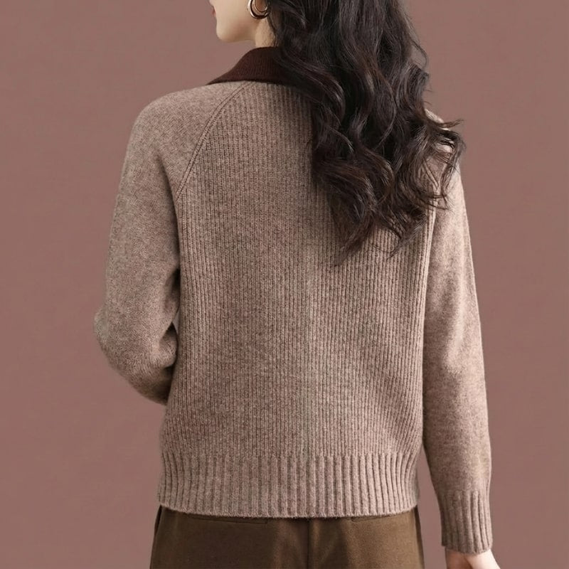 Keanna Women’s Sweater – Soft Stretch Knit Full Zip Sweater
