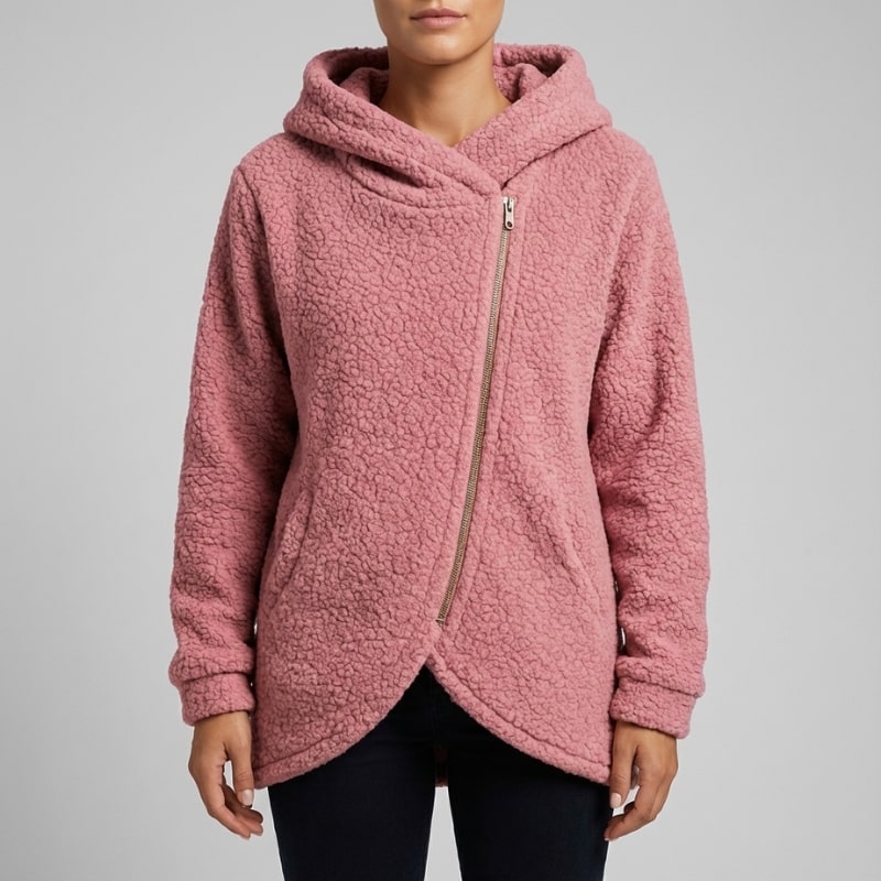 Xanthe Women’s Jacket –  Relaxed Fit Angled Zip-Up Jacket