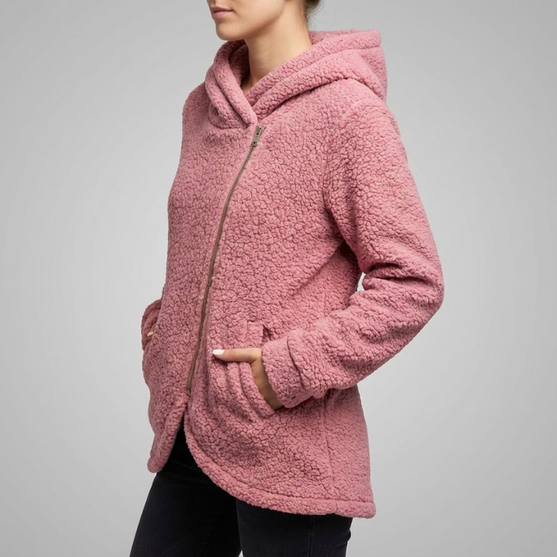 Xanthe Women’s Jacket –  Relaxed Fit Angled Zip-Up Jacket