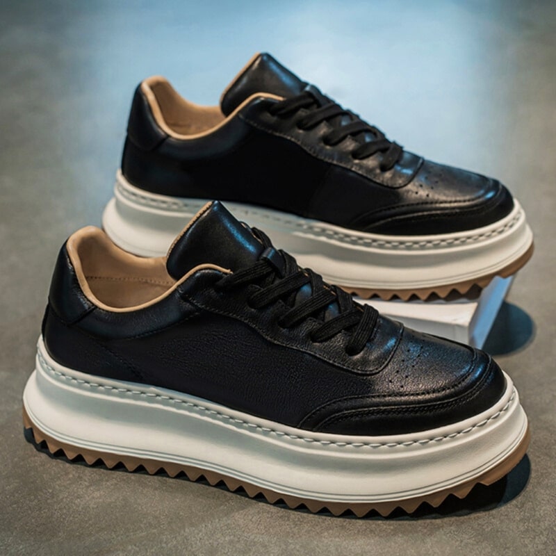 Arthur Men’s Trainers - Leather Lace-Up Comfort Casual Shoes