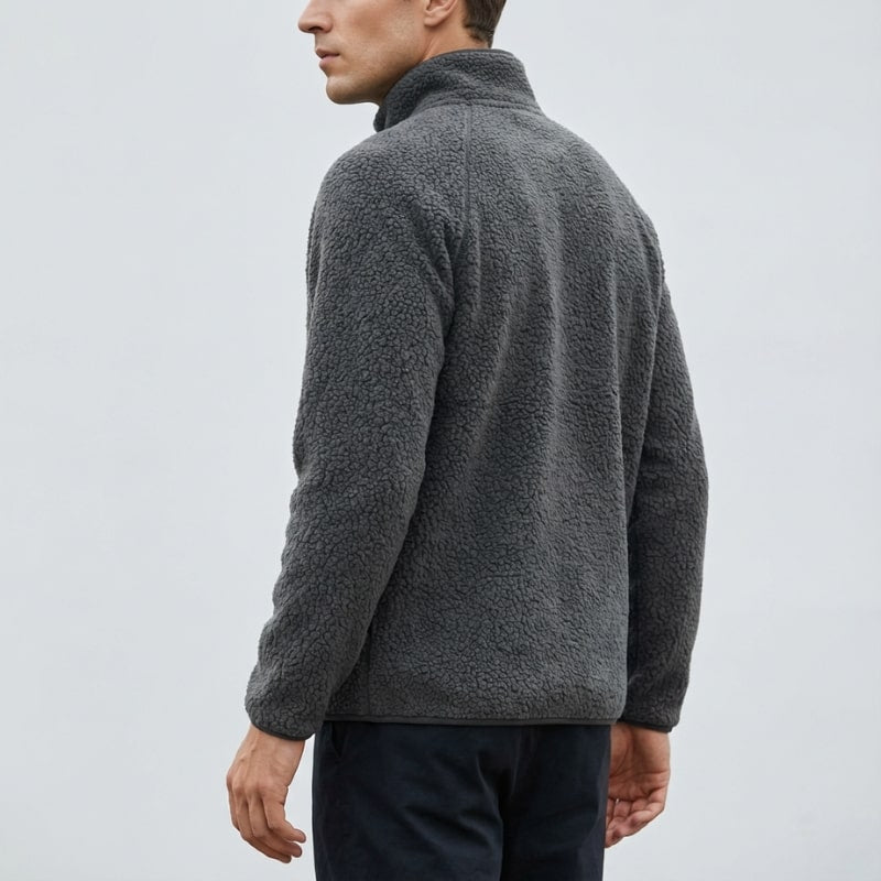 Luigi Men’s Fleece Jacket – High-Pile Sherpa Jacket