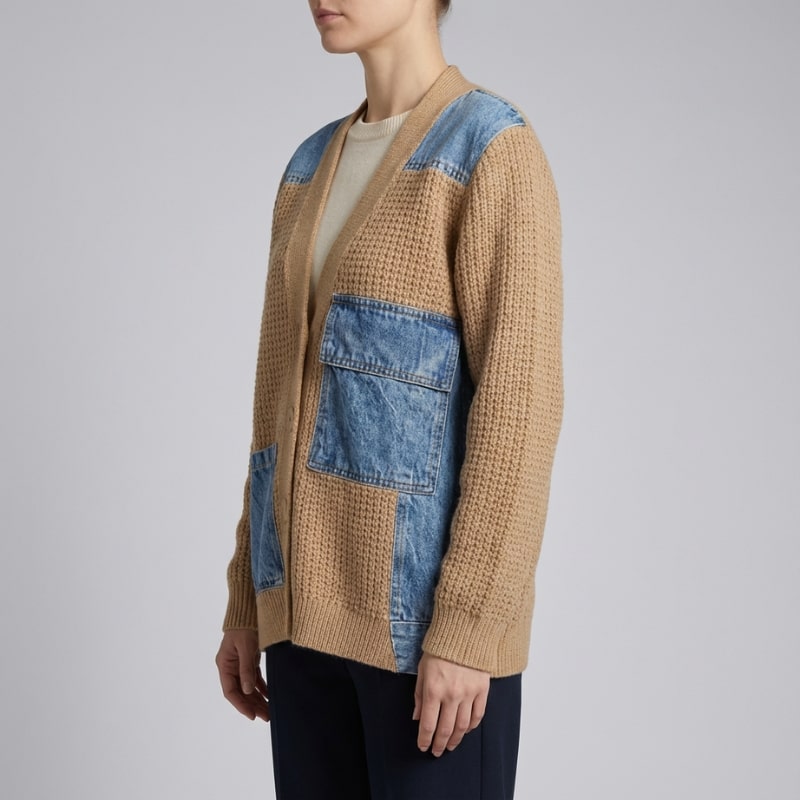 Vespera Women’s Cardigan –  Textured Knit Button Down Cardigan