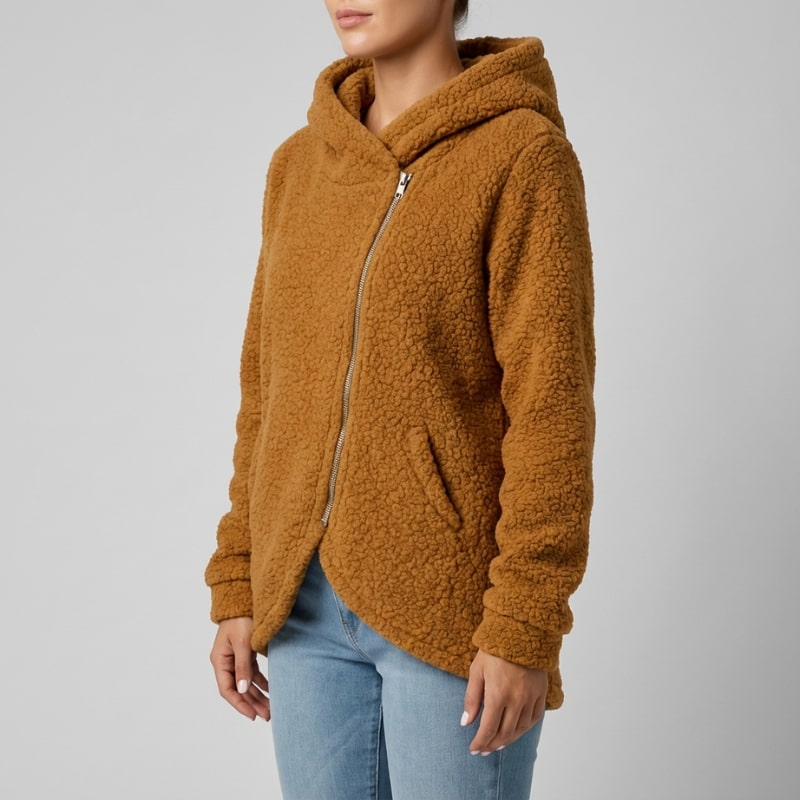 Xanthe Women’s Jacket –  Relaxed Fit Angled Zip-Up Jacket