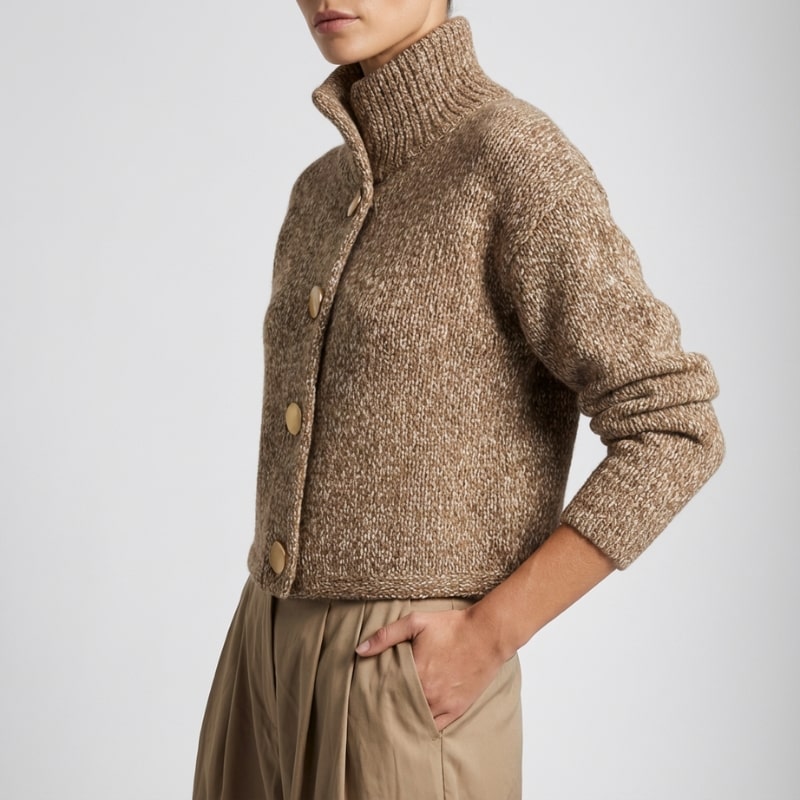 Kavya Women’s Cropped Jacket – Structured Button Front Jacket