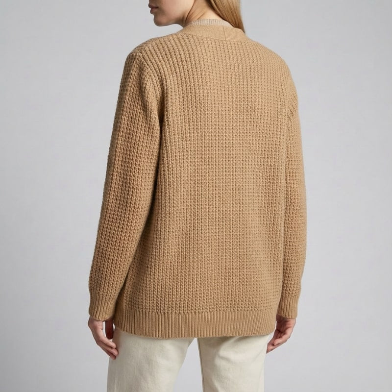 Vespera Women’s Cardigan –  Textured Knit Button Down Cardigan