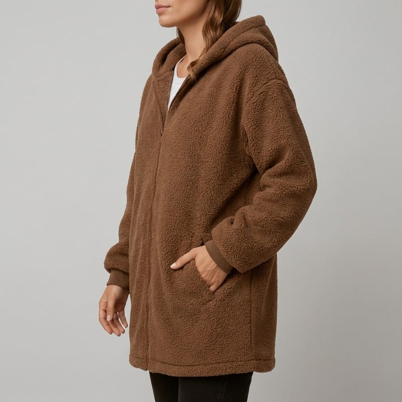 Amahle Women’s Teddy Coat – Plush Fleece Jacket
