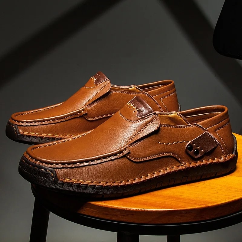 Zion Men’s Leather Loafers – Premium Slip-On Casual Shoes