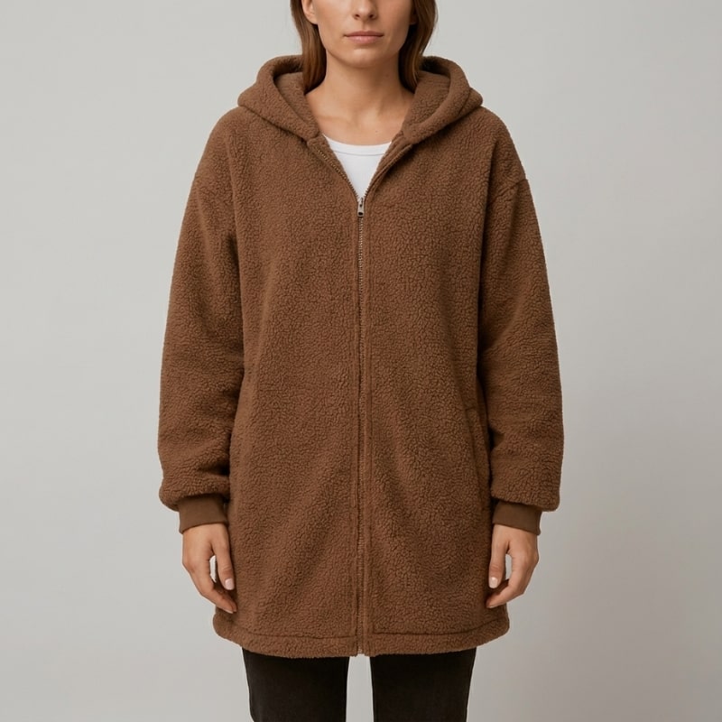 Amahle Women’s Teddy Coat – Plush Fleece Jacket