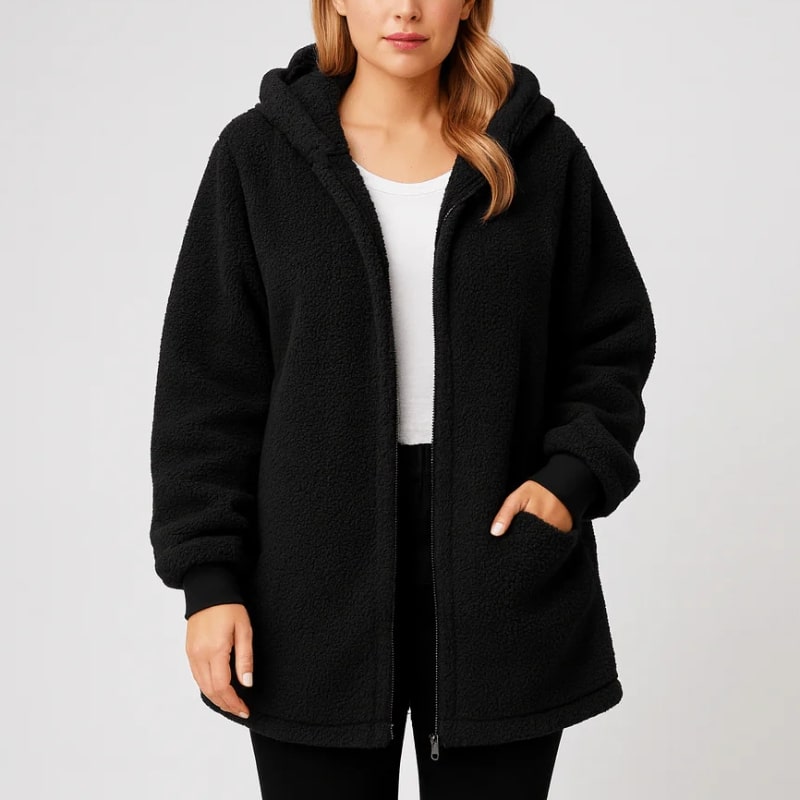 Amahle Women’s Teddy Coat – Plush Fleece Jacket