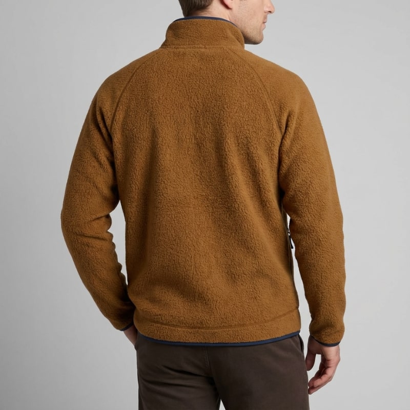 Luigi Men’s Fleece Jacket – High-Pile Sherpa Jacket