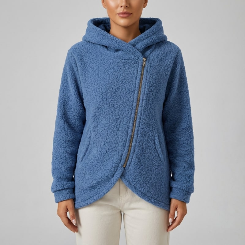 Xanthe Women’s Jacket –  Relaxed Fit Angled Zip-Up Jacket