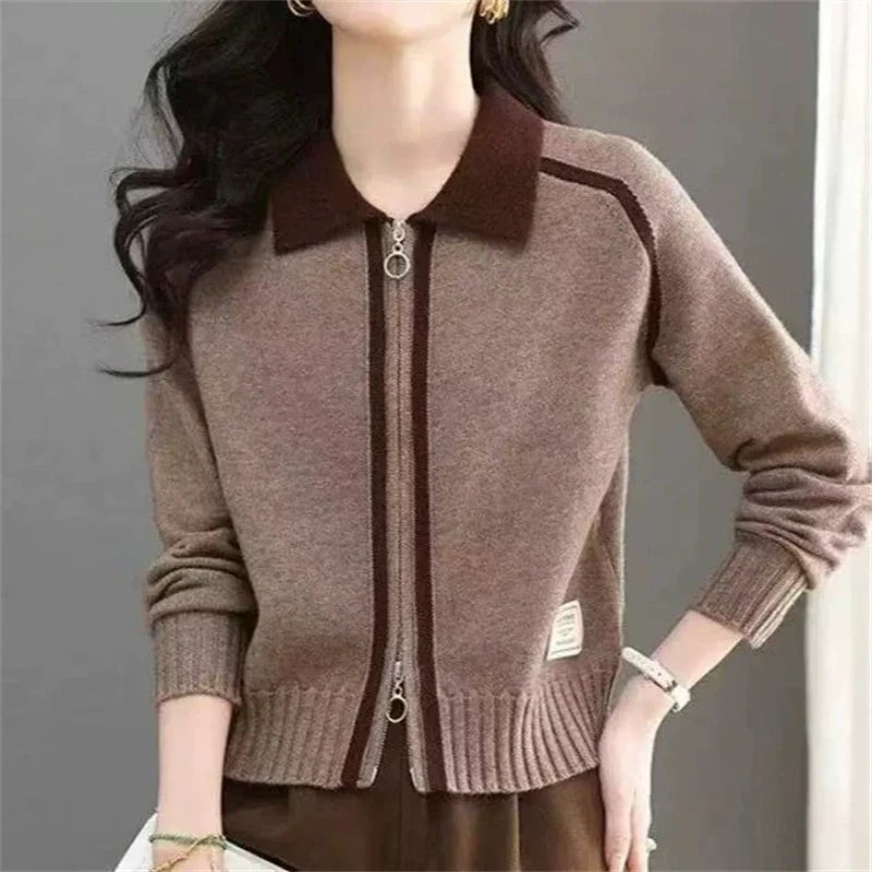 Keanna Women’s Sweater – Soft Stretch Knit Full Zip Sweater