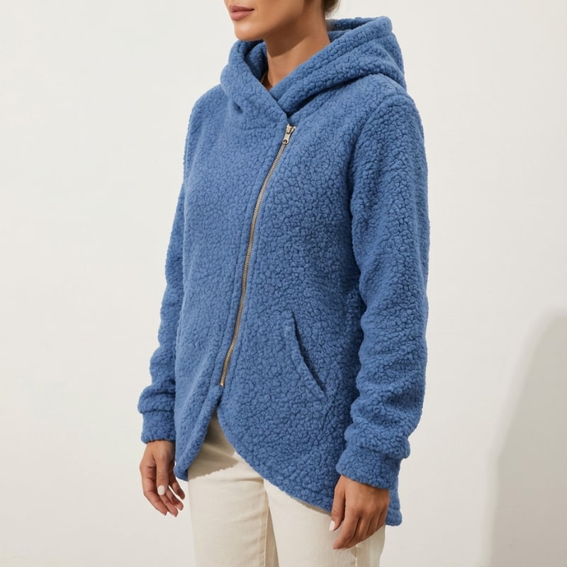 Xanthe Women’s Jacket –  Relaxed Fit Angled Zip-Up Jacket