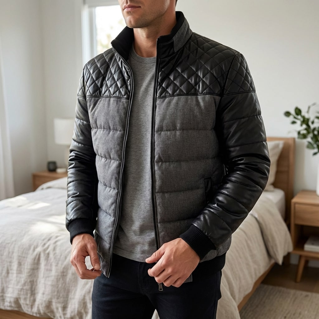 Héctor Men’s Puffer Jacket – Warmth Quilted Coat