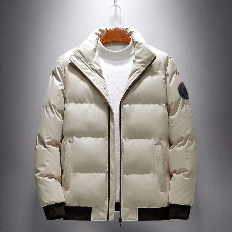 Ronie Men’s Puffer Jacket – Insulated Winter Jacket with Ribbed Trim