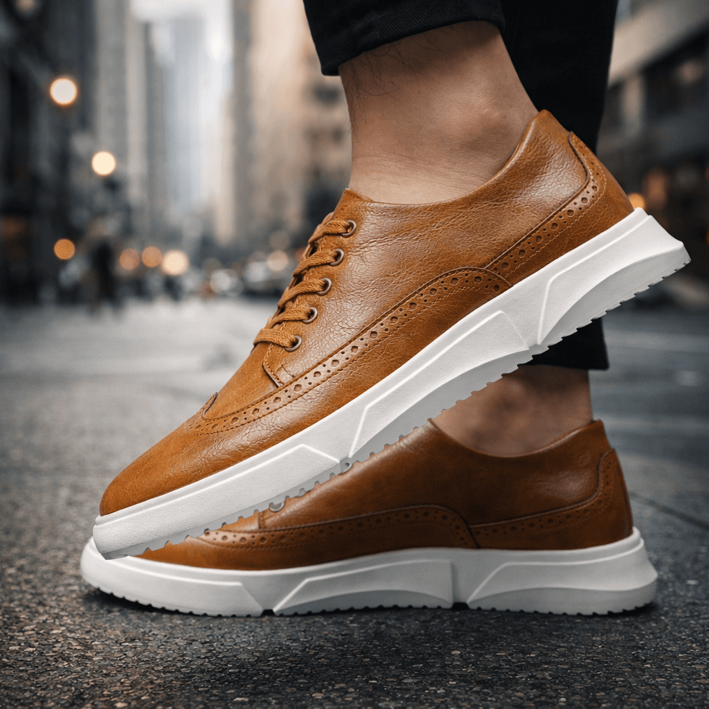 Reno Men's Leather Brogue Casual Shoes