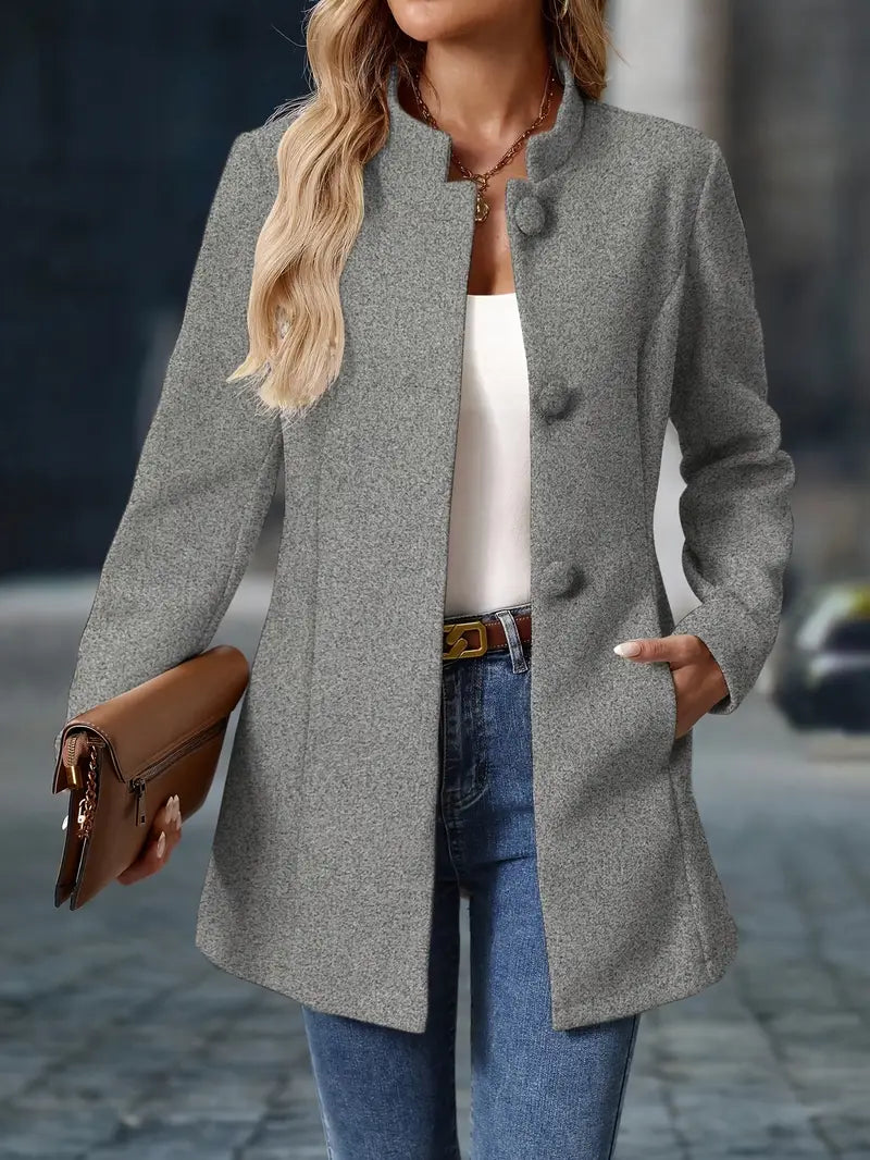 Enrequita Women’s Blazer – Tailored Jacket with Button Front Closure
