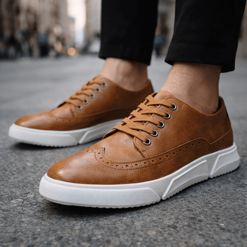 Reno Men's Leather Brogue Casual Shoes