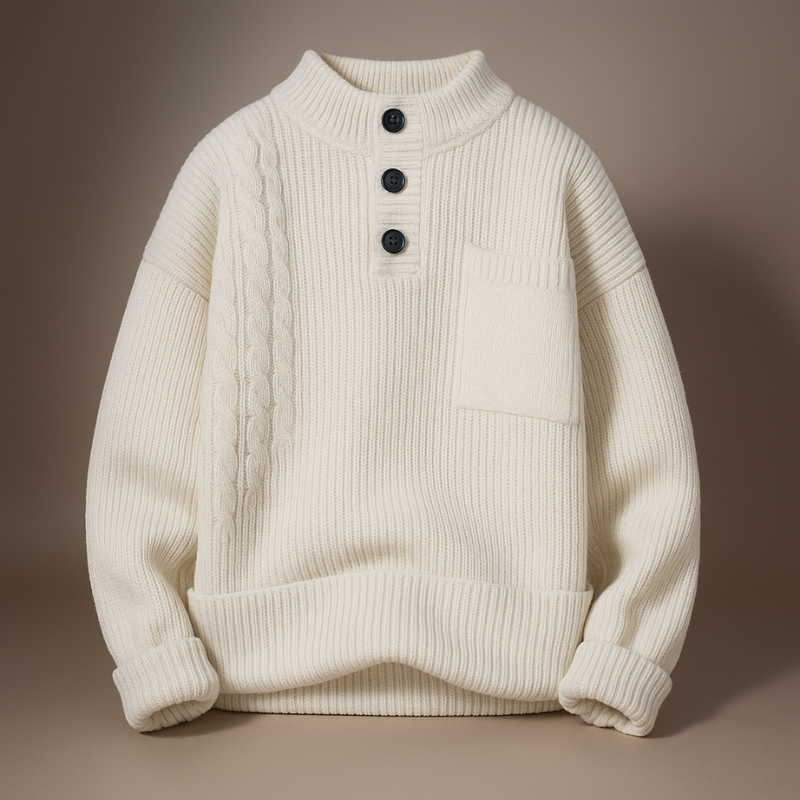 Camilo Men’s Sweater – Soft Wool-Blend O-Neck Men's Jumper