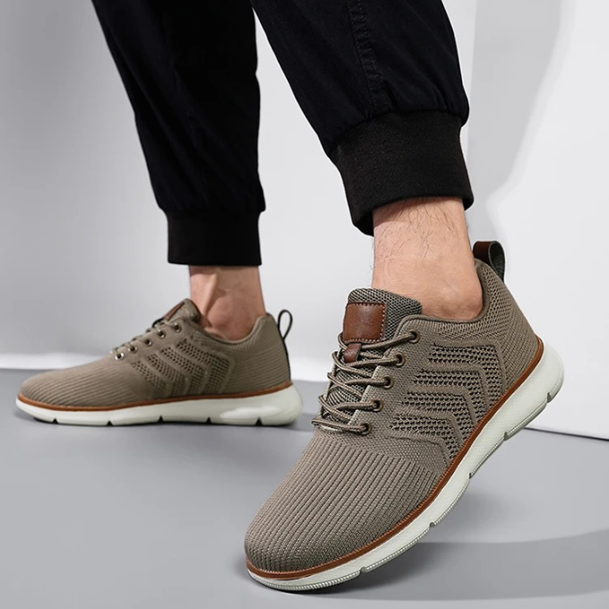 Aldrino Men’s Trainers – Breathable Lightweight Knit Men's Shoes with Cushioned Sole