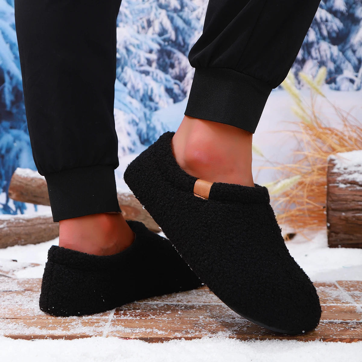 Lucien Teddy Fleece Slides – Ultra-Soft Indoor & Outdoor Slippers