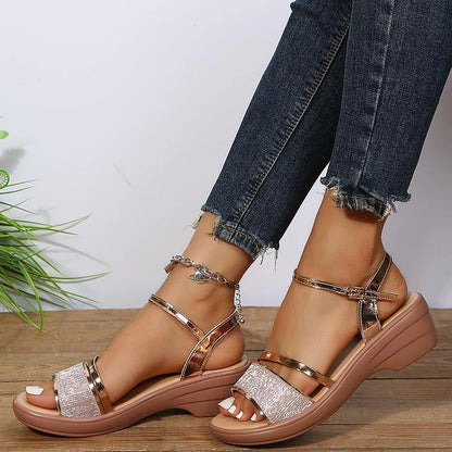 Jenia Women’s Wedge Sandals – Cushioned Platform with Chic Minimalist Style