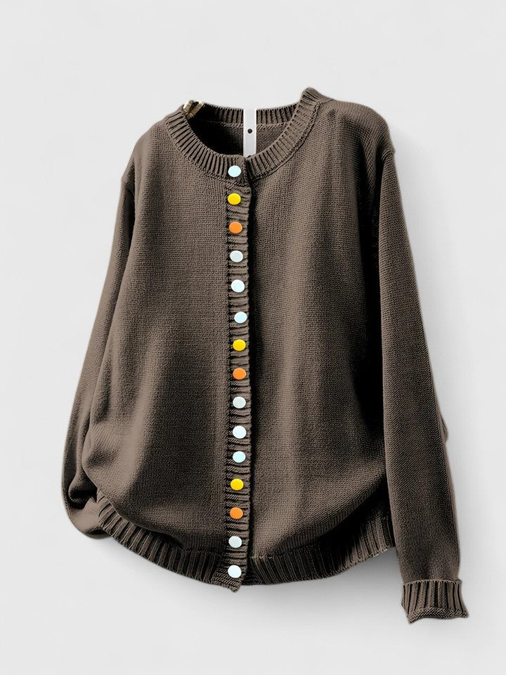 Rosie Women’s Button Up Cardigan – Lightweight Knitted Cardigan