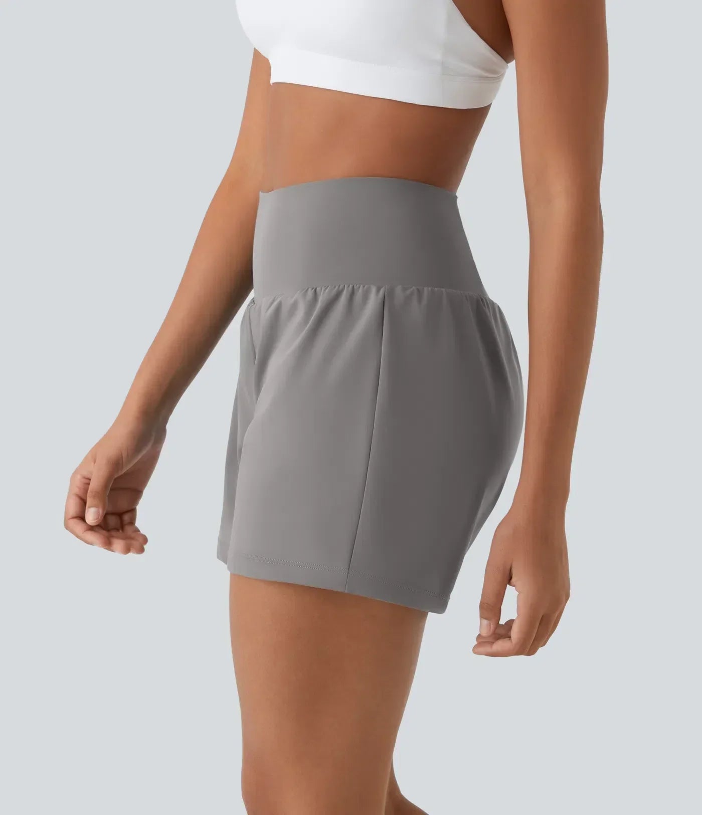 Aria Performance High Waist Yoga Shorts – Double Layer Pocket Active Fit