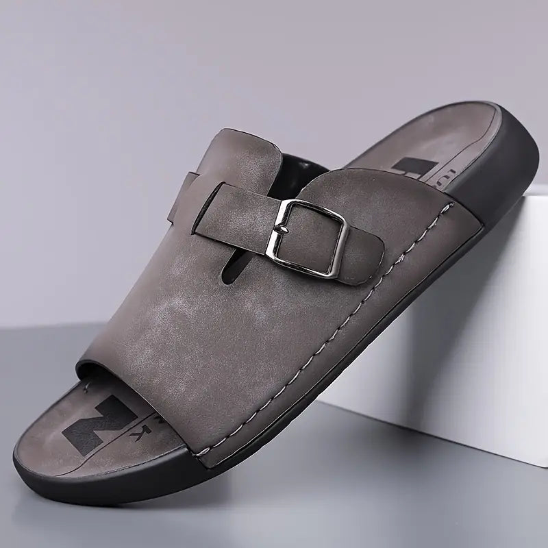 Rafael Cushioned Leather Sandals – Adjustable Comfort Summer Footwear