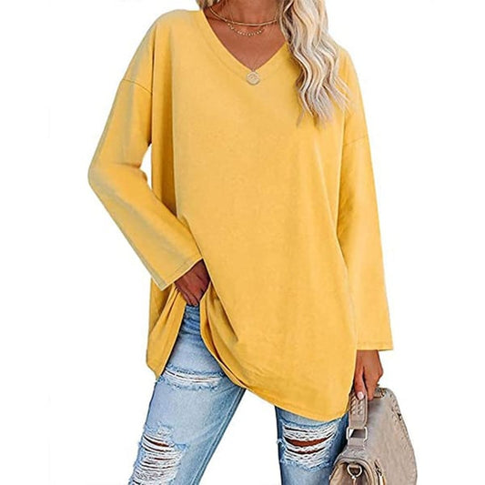 Eliza Cosy Long Sleeve Blouse – Soft Cotton-Blend with Relaxed Fit