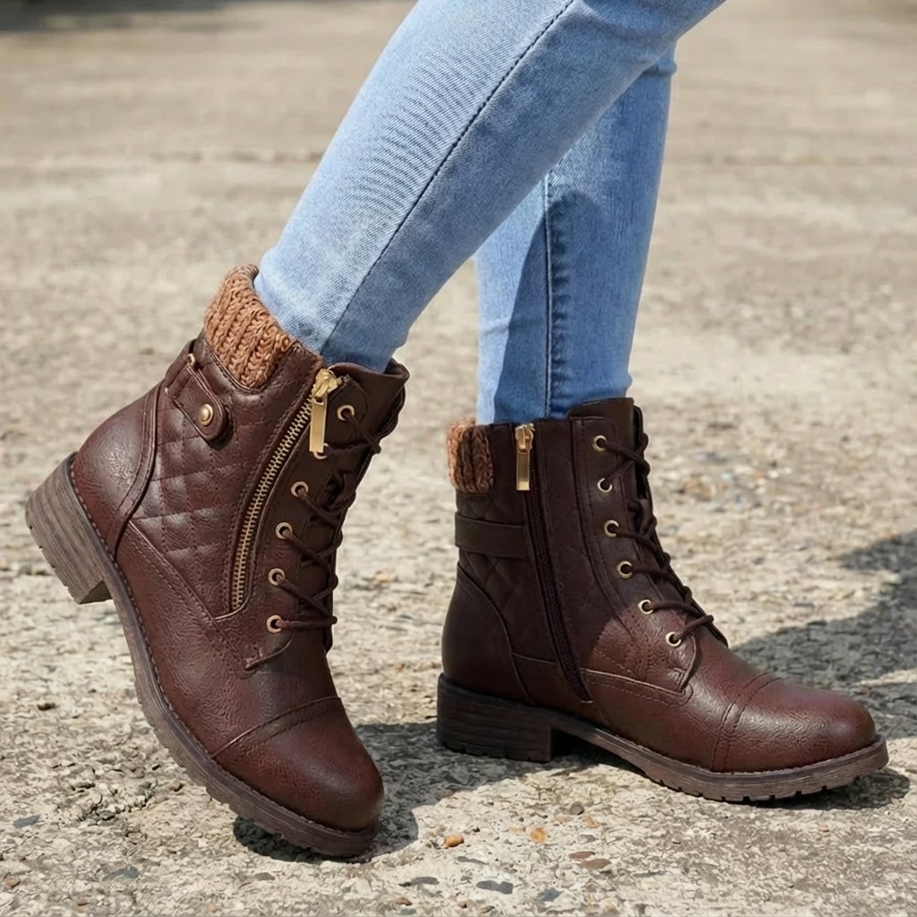 Harriet Women’s Leather Zipped Ankle Boots