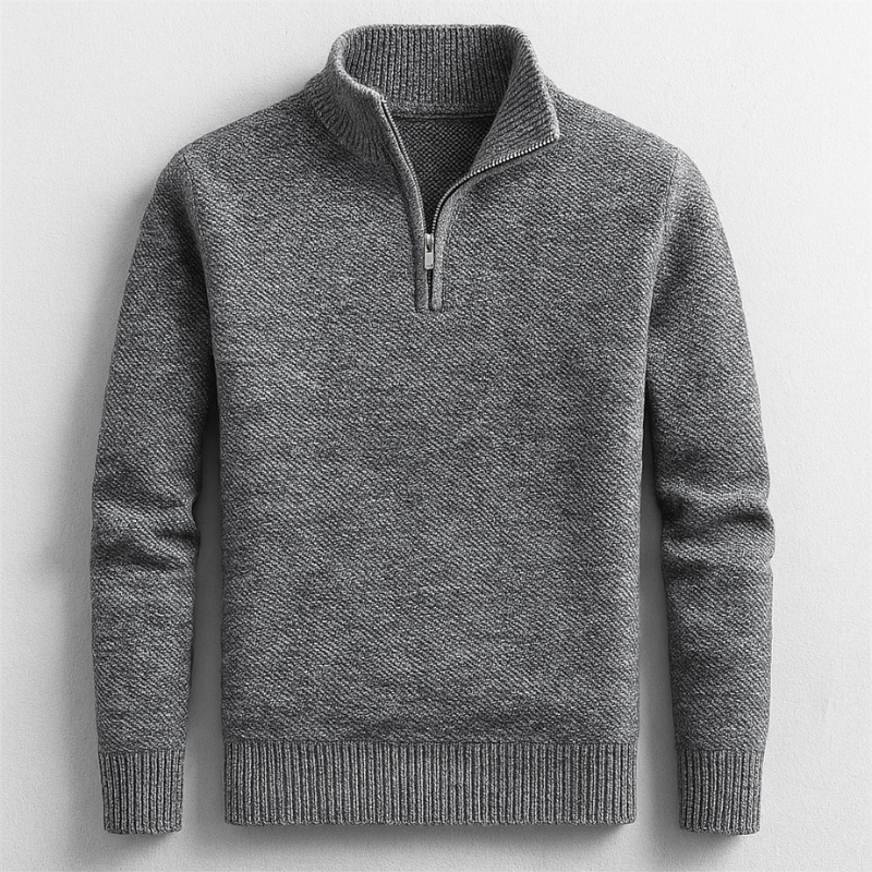 Ethan Men’s Quarter-Zip Sweater – Relaxed Fit Soft Cotton Knit Pullover