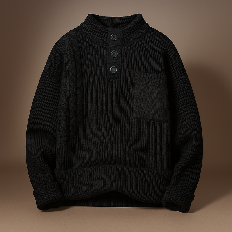 Camilo Men’s Sweater – Soft Wool-Blend O-Neck Men's Jumper