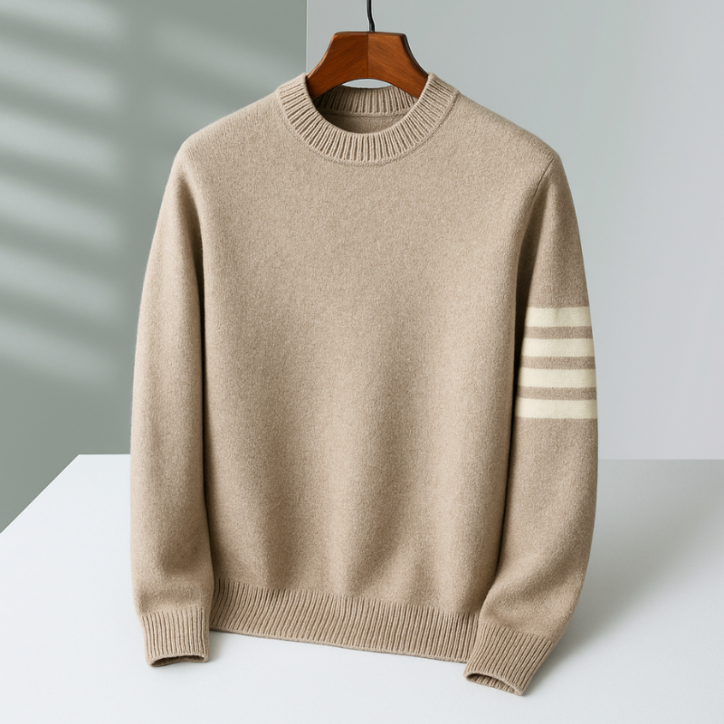 Eduard Men's Knit Sweater – Striped Wool-Blend Pullover