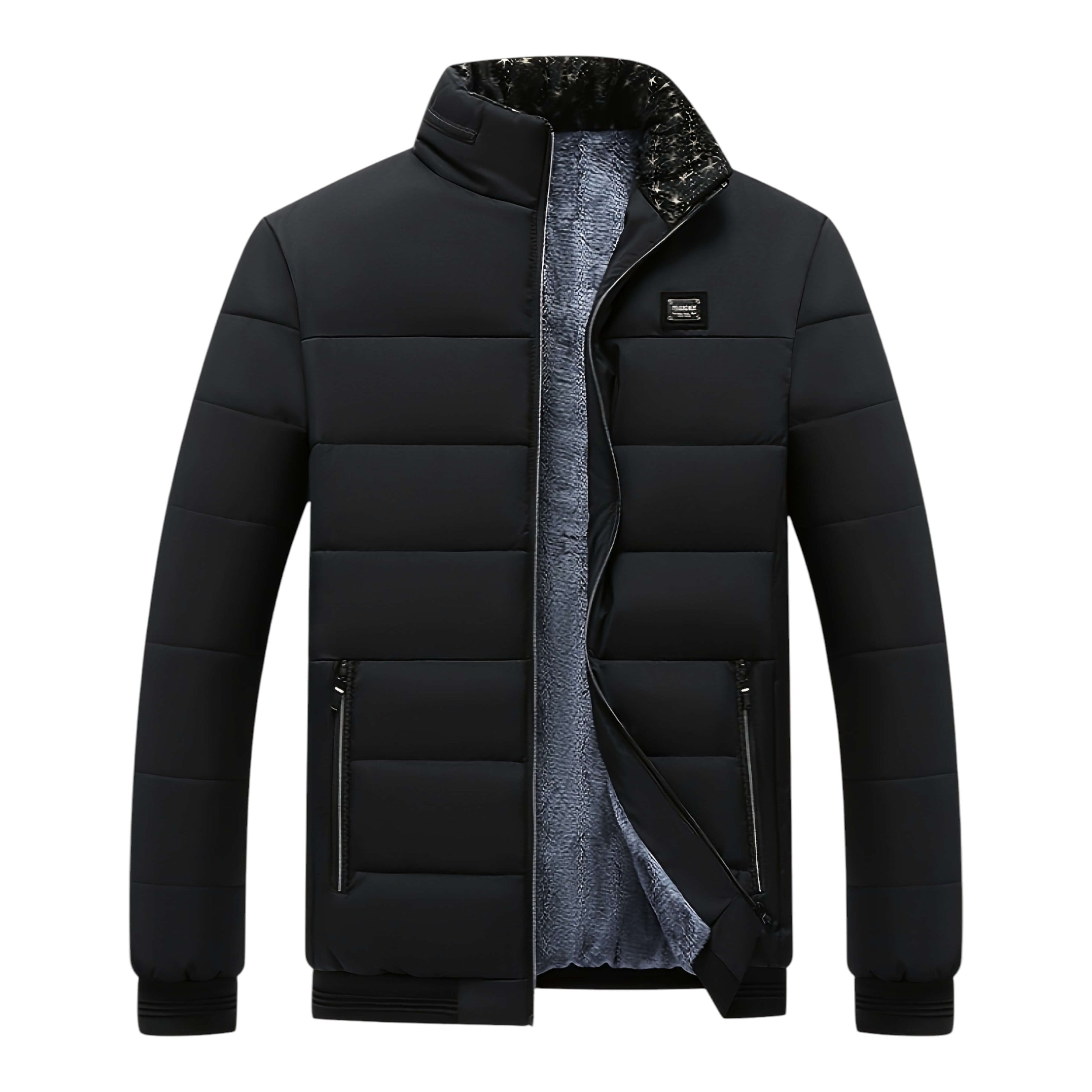 Nathan Men’s Puffer Jacket – High-Collar Structured Winter Jacket