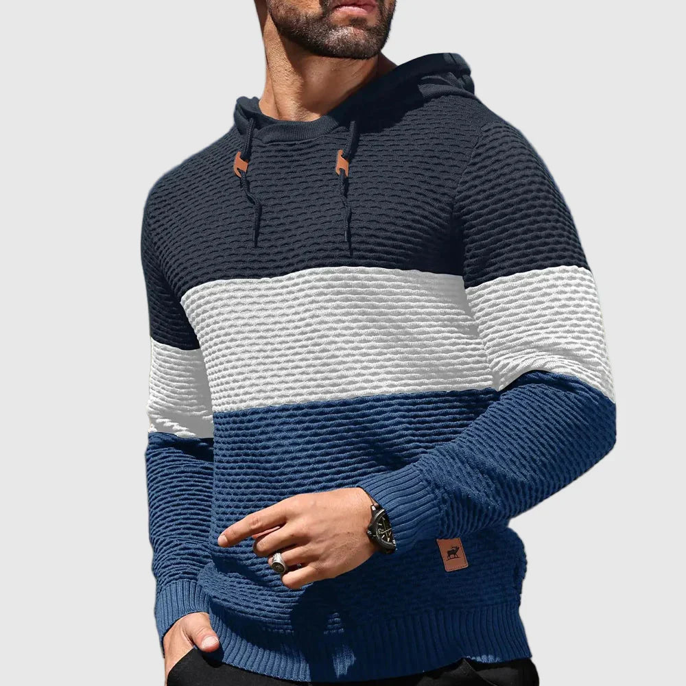 Lorence Men’s Knit Hoodie – Triple Tone HeatLock Pullover