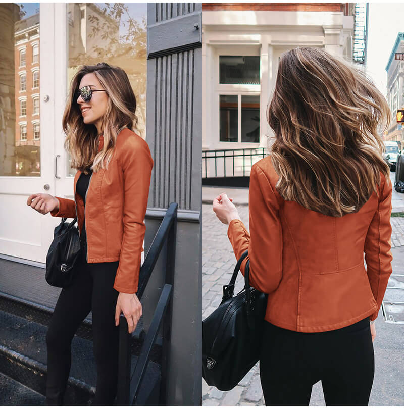 Lucia Women’s Leather Jacket – Italian-Style with Sleek Finish