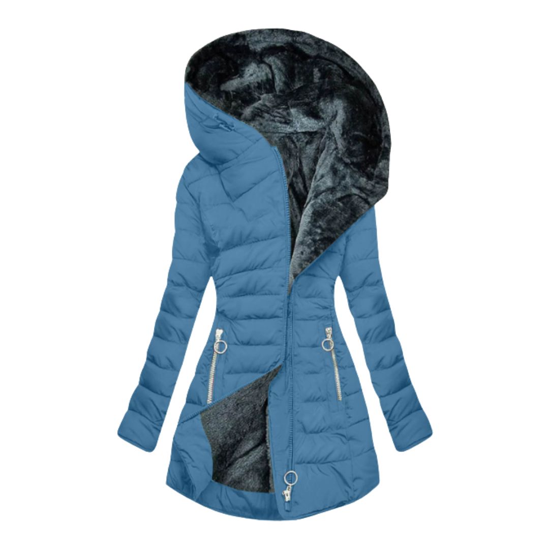 Renee Women’s Waterproof Coat – Insulated Long Hooded Winter Jacket