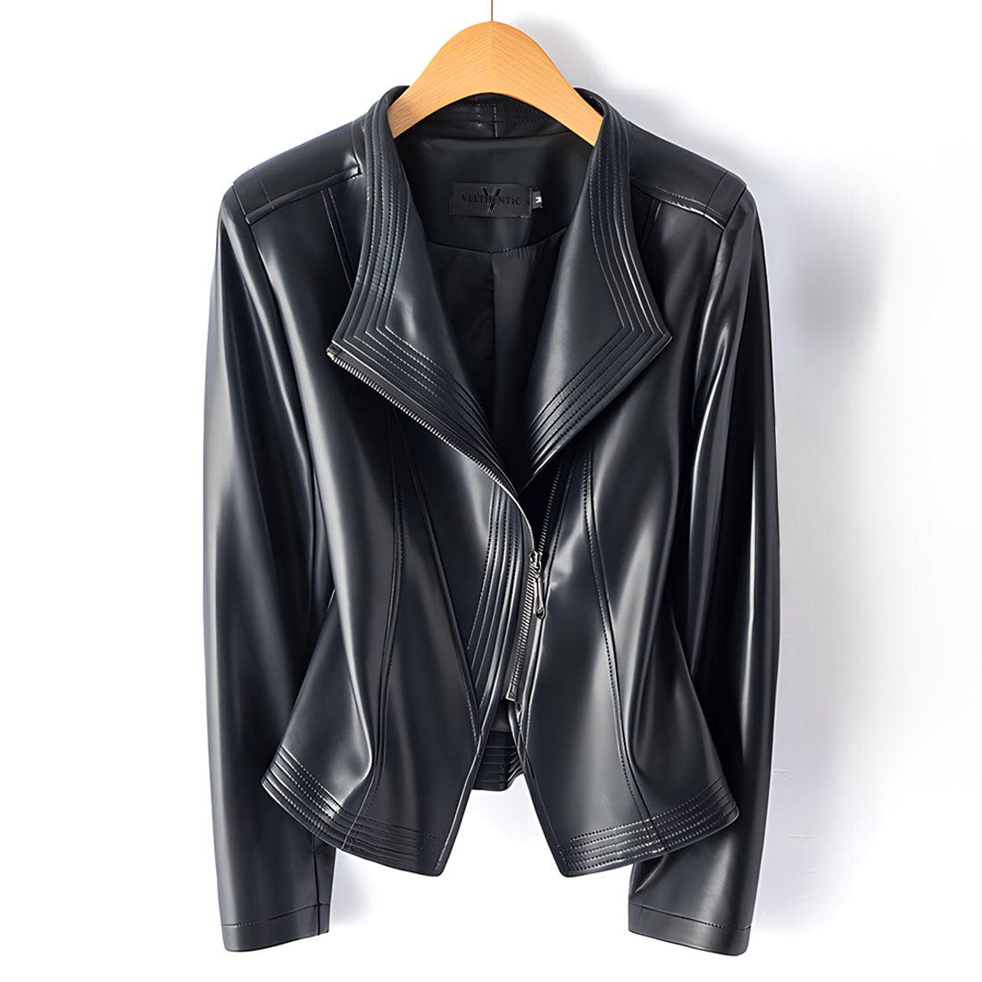Crizy Women’s Moto Jacket – Sheepskin Leather Zip Jacket