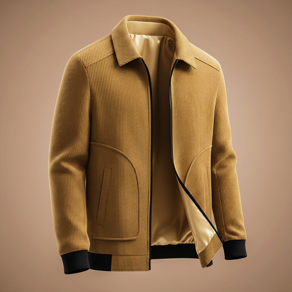 Brennon Men’s Corduroy Jacket – Fine-Wale Winter Jacket with Soft-Press Texture