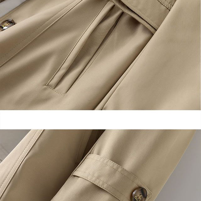 Isabella Women’s Trench Coat – Cotton-Blend Tailored Jacket