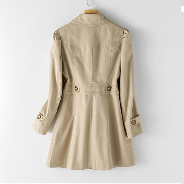 Isabella Women’s Trench Coat – Cotton-Blend Tailored Jacket