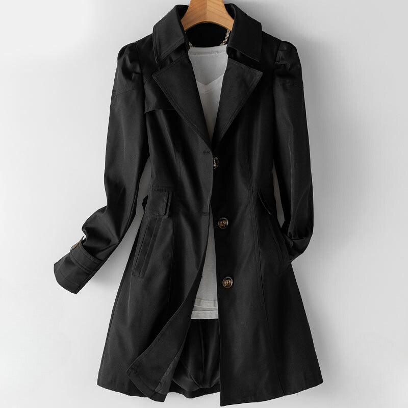 Isabella Women’s Trench Coat – Cotton-Blend Tailored Jacket