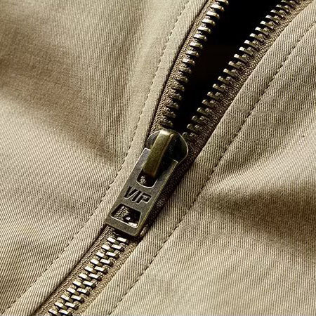 Ethan Men's Bomber Jacket – Ribbed Zip-Up Jacket with Utility Pocket