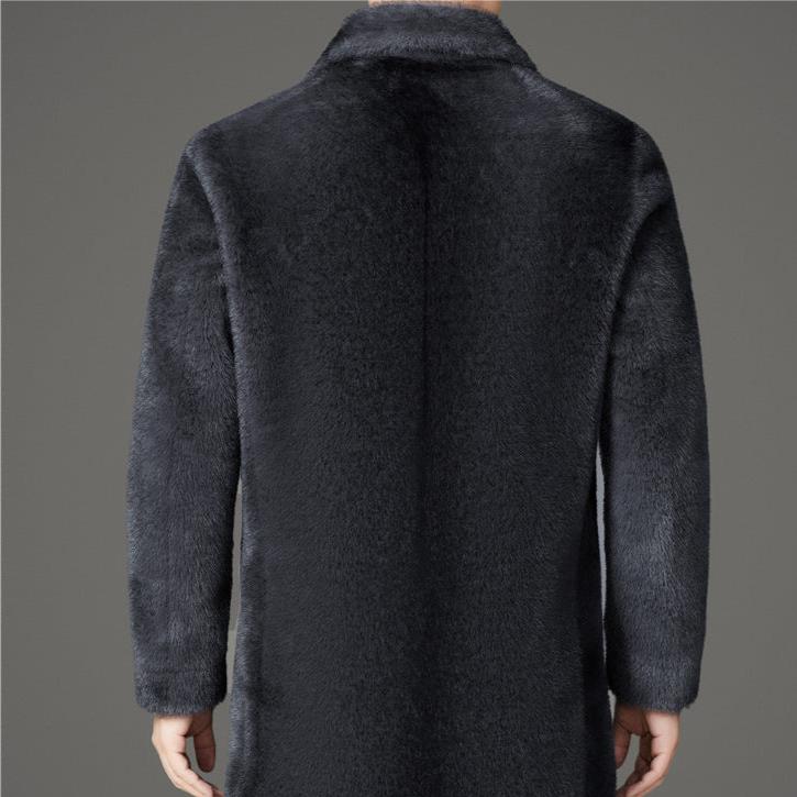 Carlos Men’s Faux Fur Coat – Reversible Luxe Winter Coat
